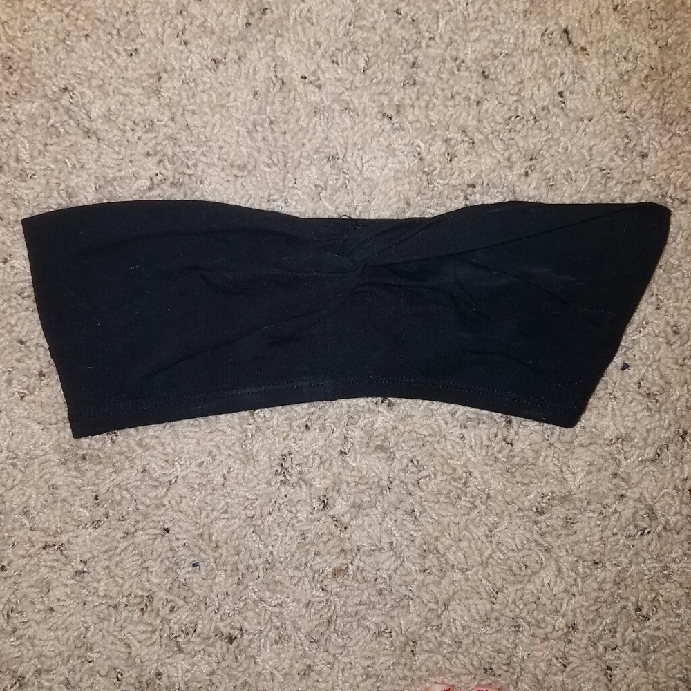 Black Front Knot Bandeau
